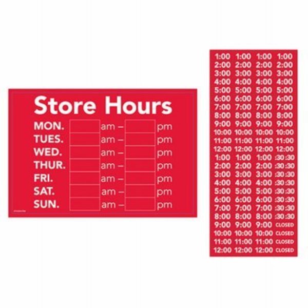 Yunker Industries Store Hours Sign TRV-0018